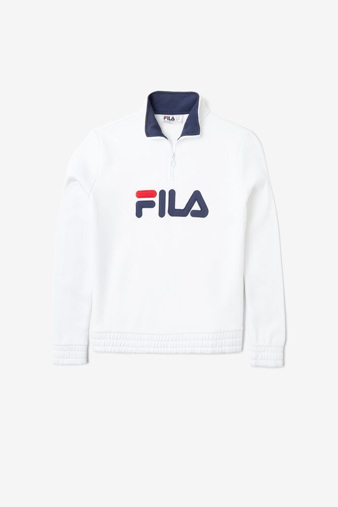 Fila Sweatshirt Dame Hvide Greer 1/4 Zip KWO-381045